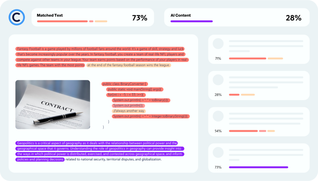 Report ospitati Copyleaks