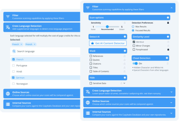 Configuración de integración Copyleaks