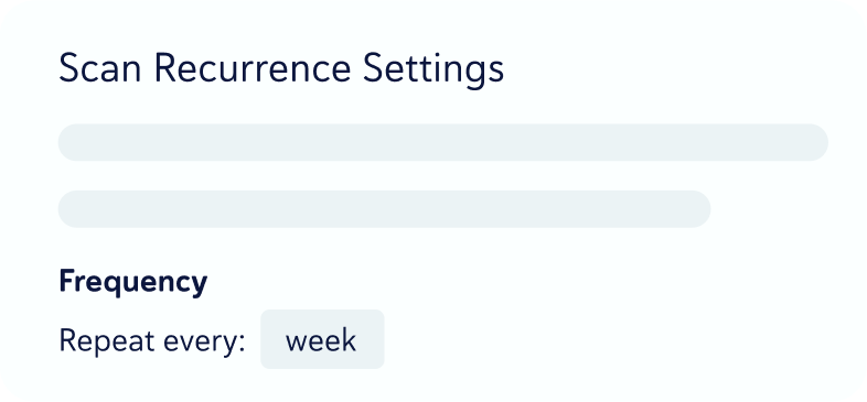 Automated Recurring Scan Settings